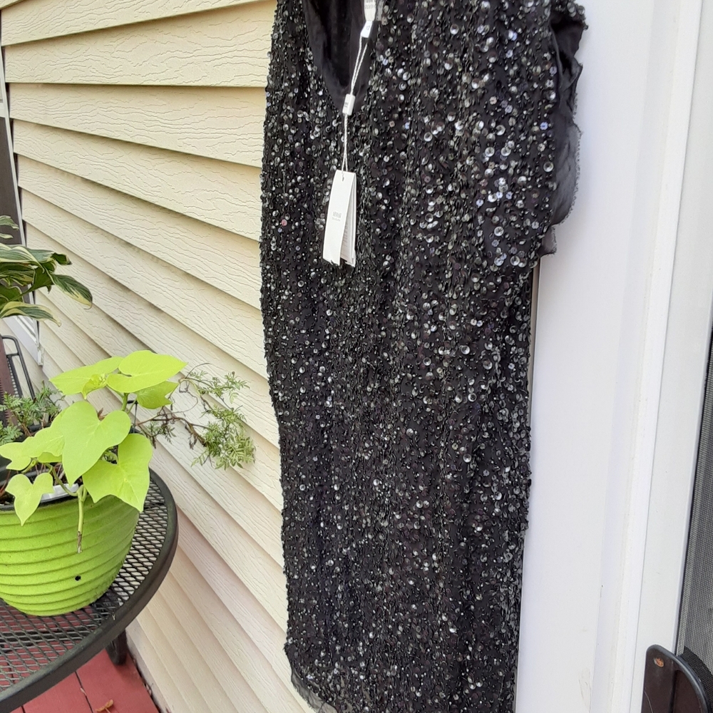 Black Sequined  Cocktail  Dress